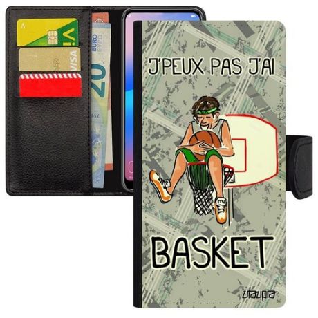 Защитный чехол-книжка на смартфон // iPhone 12 Pro // "Не могу - у меня баскетбол!" Спорт Предлог, Utaupia, цветной