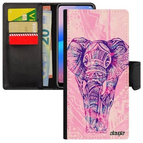 Защитный чехол-книжка для смарфона // iPhone 12 Pro Max // "Слон" Дизайн Стиль, Utaupia, цветной
