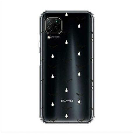 Силиконовый чехол "Реснички и капли" на Huawei Nova 7i / Хуавей Нова 7i
