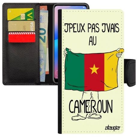Новый чехол-книжка на мобильный // Apple iPhone 12 Pro // "Еду на Ямайку" Флаг Туризм, Utaupia, белый