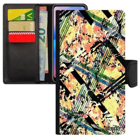 Защитный чехол-книжка на смартфон // Apple iphone 6S Plus // "Тартан плитка" Клетка Дизайн, Utaupia, цветной
