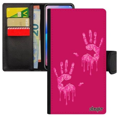 Защитный чехол книжка на // iphone 6S Plus // "Отпечаток ладони" Стиль Раста, Utaupia, розовый