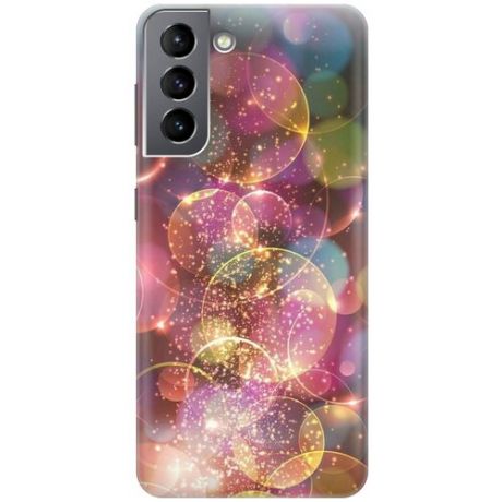 Силиконовый чехол Сине-розовые краски на Samsung Galaxy S21 FE 5G / Самсунг С21 ФЕ