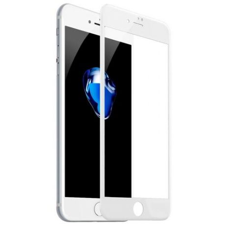 Защитное стекло на iPhone 7Plus/8Plus, 3D Tiger Glass, белое, с олеофобным покрытием