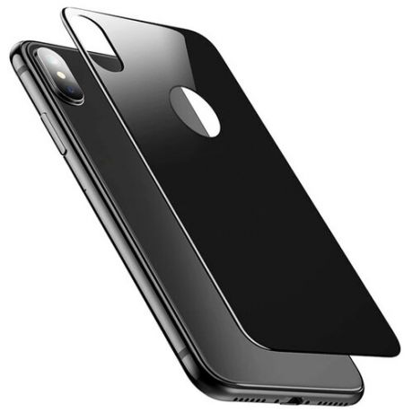 Защитное стекло на iPhone X/XS, BACK ,3D Tiger Glass, черное