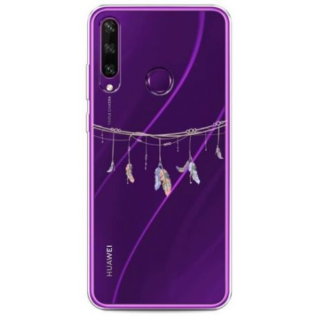 Силиконовый чехол "Перышки на веревке" на Huawei Y6p / Хуавей Y6p