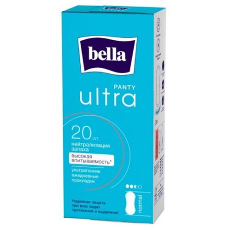 Ежедневные ультратонкие прокладки BELLA PANTY ultra normal, 20 шт