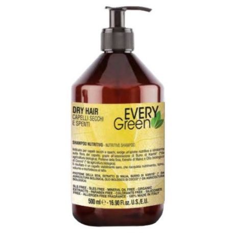 Шампунь для волос питательный Dikson Every Green Dry Hair Shampoo Nutriente для сухих волос 1000 мл