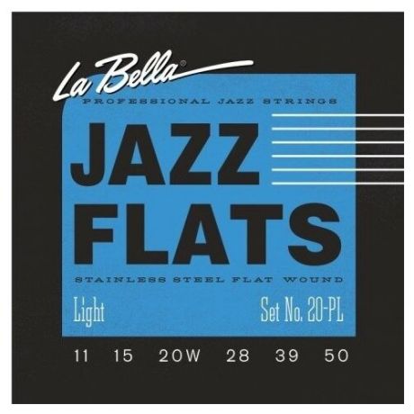 Струны для электрогитары LA BELLA 20PL Jazz Flats