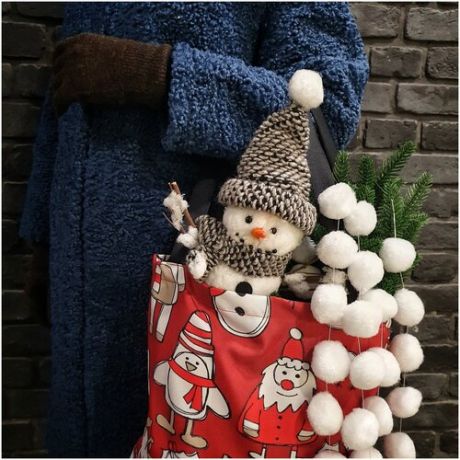 Новогодний набор с шоппером "Снеговик & Co" / подарок для неё / подарок для него
