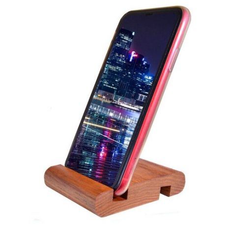 Деревянная подставка для телефона, планшета / Держатель для смартфона из дерева универсальный / для Iphone, Samsung, Xiaomi