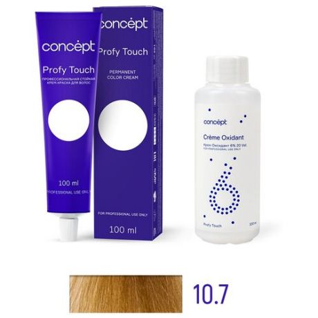 Concept Profy Touch Permanent Color Cream + Creme Oxidant 6%, 6.7 шоколад