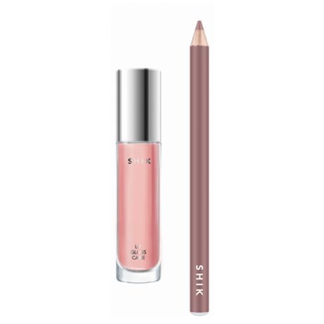 SHIK Набор подарочный для губ №1 Shik - Lip Gloss Care 02 + Lip Pencil Florence, Florence