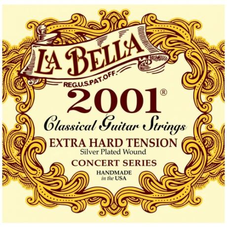 Струны для классической гитары La Bella 2001EH Concert Extra Hard Tension