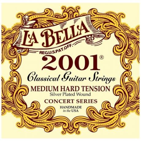 Струны для классической гитары La Bella 2001MH Classical Medium Hard Tension