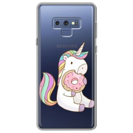 Полупрозрачный дизайнерский силиконовый чехол для Samsung Galaxy Note 9 Прозрачные лошади и единороги