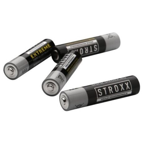 Батарейка алкалиновая (щелочная) AAA / LR03 / 24A, 4 шт в блистере, STROXX