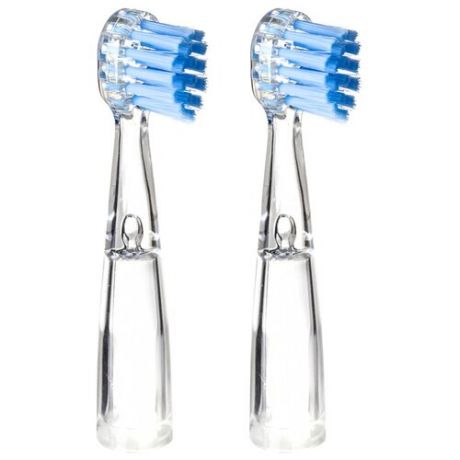 Сменные насадки для детской электрической зубной щетки Revyline RL 025, голубые, 2 шт