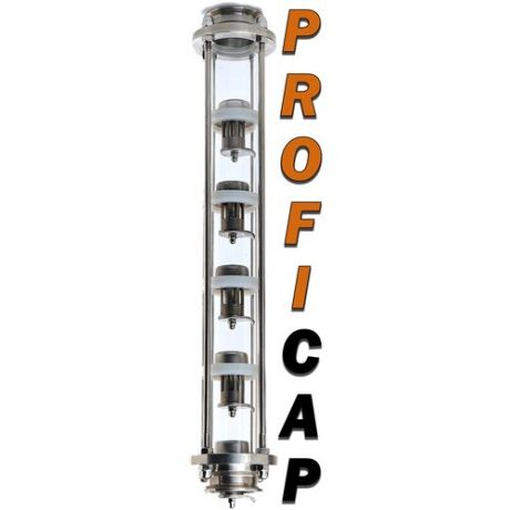 Тарельчатая колпачковая колонна 1.5 дюйма (51 мм) ProfiCap 5 уровней