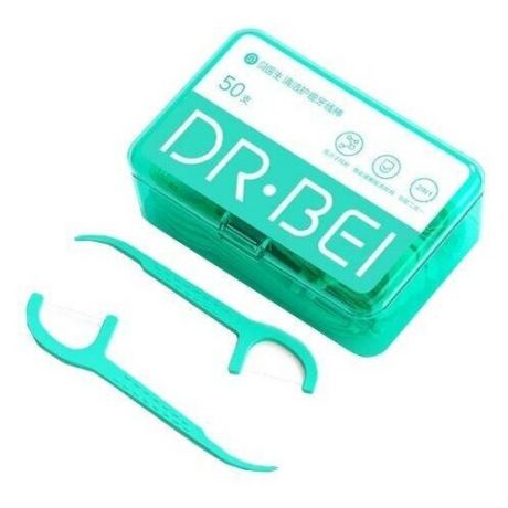 Зубная нить-зубочистка Xiaomi Dr.Bei Dental Cleaning Floss Stick (50штук) - FS50