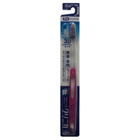LION-Япония Компактная зубная щётка с многоуровневыми щетинками (Жесткая)R