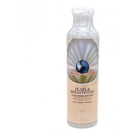 Тонер с экстрактом жемчуга Eco branch Pearl & Brightening Hypoallergenic skin toner, 250 ml