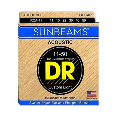 RCA-11 SunBeams Комплект струн для акустической гитары, 11-50, DR
