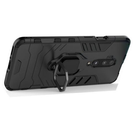 Противоударный чехол с кольцом Panther Case для OnePlus 7T Pro черный