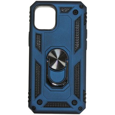 Чехол для смартфона IPhone 12PRO Max, синий с кольцом