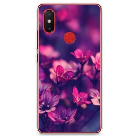 Силиконовый чехол "Лиловые цветы" на Xiaomi Mi 8 SE / Сяоми Ми 8 СЕ