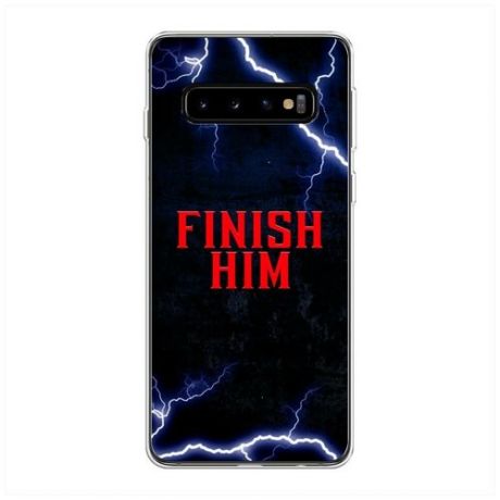 Силиконовый чехол "Finish Him" на Samsung Galaxy S10 + / Самсунг Галакси S10 Плюс