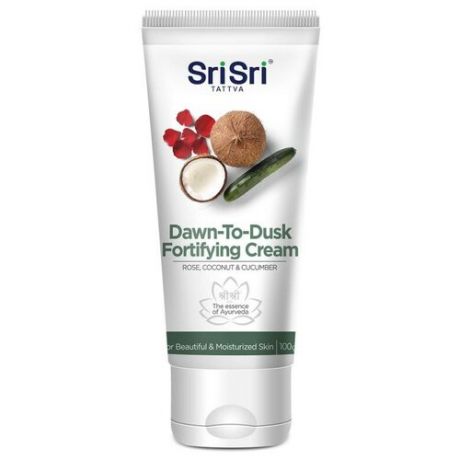 Sri Sri Tattva Dawn-to-Dusk Fortifying Cream Крем для лица укрепляющий (Роза, Кокос, Огурец), 100 г