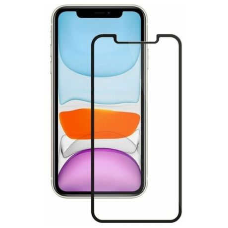 Защитное стекло DEPPA 2,5D Full Glue для iPhone 11 (2019), 0.3 мм, черная рамка,