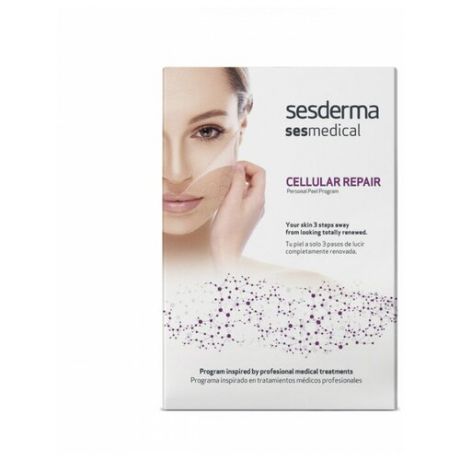 Sesderma Sesmedical Cellular Repair Personal Peel Program / Программа персональная "Клеточное восстановление" (салфетка-эксфолиант, крем запечатывающий восстанавливающий, крем пост-уходовый), уп.(4 салф.+15мл+30мл)