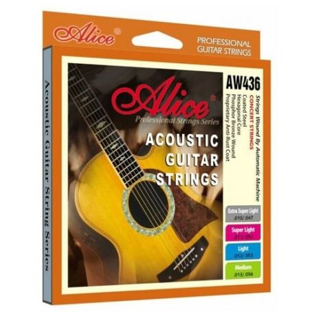 Струны для акустической гитары Alice AW436P-SL фосфорная бронза, 11-52