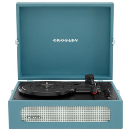 Виниловый проигрыватель CROSLEY VOYAGER PLUS Washed Blue c двухсторонним Bluetooth