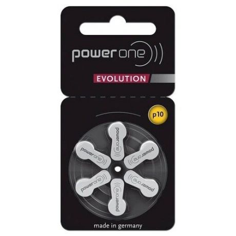 Набор батареек для слуховых аппаратов Power one Evolution p10