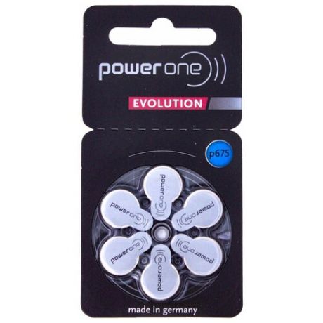 Набор батареек для слуховых аппаратов Power one Evolution p675