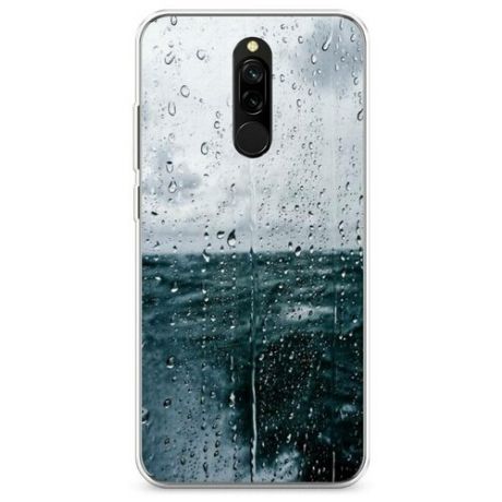 Силиконовый чехол "Дождь за стеклом" на Xiaomi Redmi 8 / Сяоми Редми 8