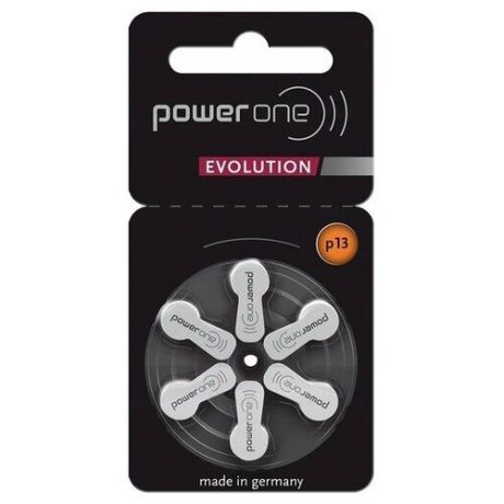 Набор батареек для слуховых аппаратов Power one Evolution p13
