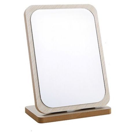 Зеркало складное, деревянное серое на подставке, 22х14х4 см, VenusShape VS-MIR-06