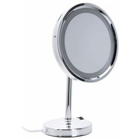 Косметическое зеркало Aquanet Lvyi 2209D настольное, с LED-подсветкой, хром