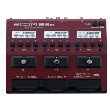 Zoom B3n - Мульти педаль эффектов для бас гитары с встроенным эмулятором кабинета/БП в комплекте