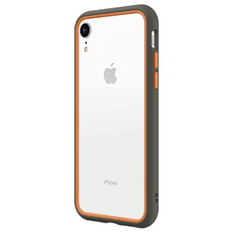 Чехол-бампер RhinoShield серый с оранжевым для Apple iPhone Xr с защитой от падений с 3.5 м