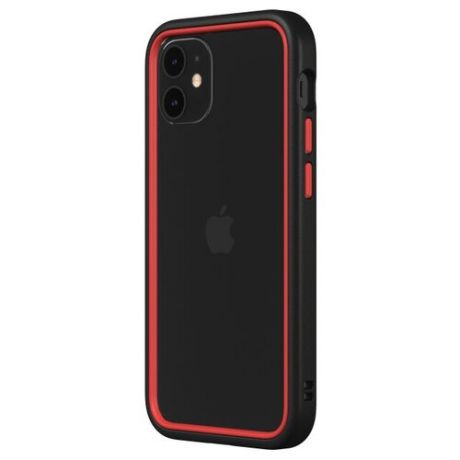 Чехол-бампер RhinoShield черный с красным для Apple iPhone 12/12 Pro с защитой от падений с 3.5 м