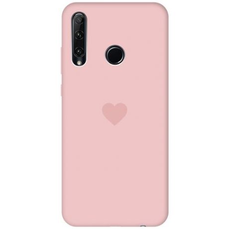 Силиконовая чехол-накладка Silky Touch для Honor 10i / 20e с принтом "Heart" розовая