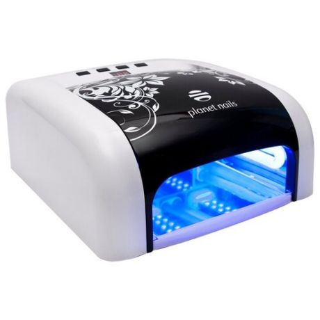 Лампа LED-UV planet nails Professional, 54 Вт белый/черный
