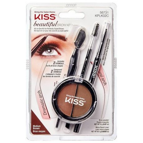 KISS Набор для бровей Beautiful Brow Kit (KPLK02C)