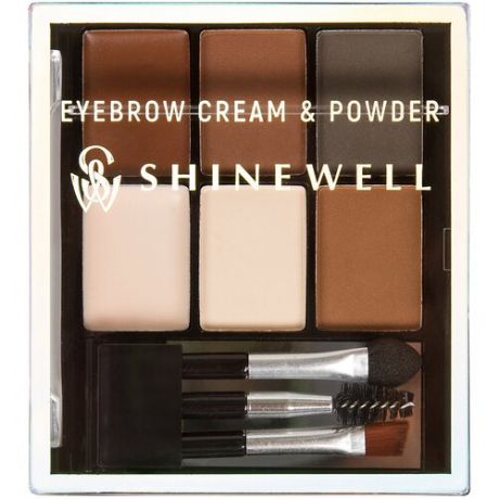 SHINEWELL Набор для стилизации бровей Eyebrow Cream & Powder
