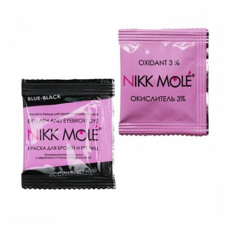 Nikk Mole Краска для бровей и ресниц 5 мл + оксид 3% 5 мл (саше), графит